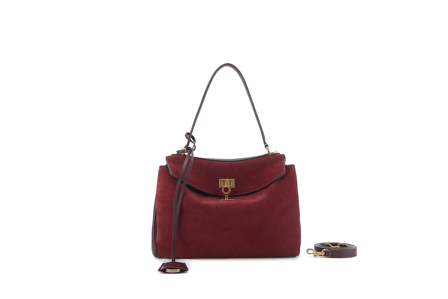 Women's Smooth Calfskin Portable Underarm Leisure Commute Shoulder Bags