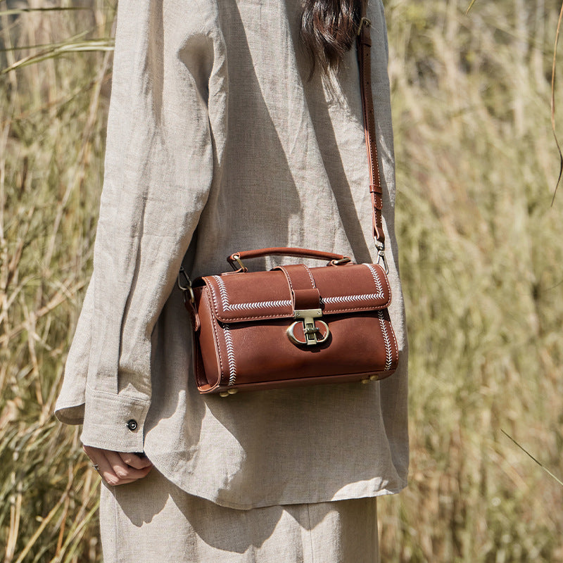 Women's Summer Versatile High-grade Genuine Leather Poor Handbags