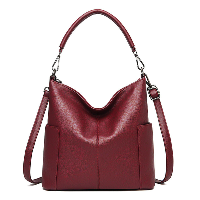 Women's Fashion Large Capacity Soft Leather Portable Shoulder Bags