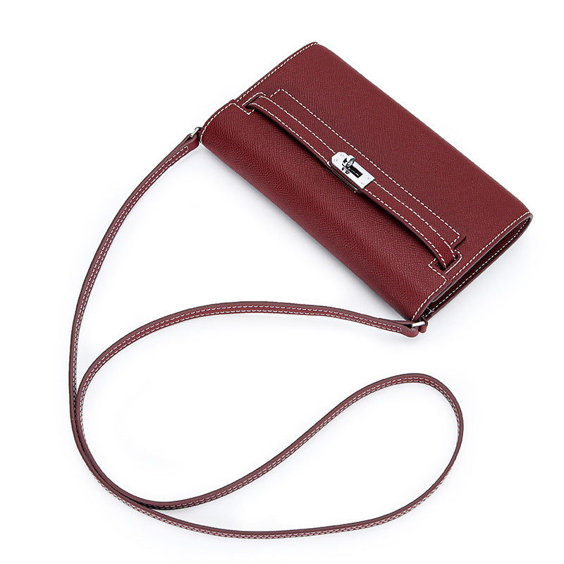 Women's High-grade Cowhide Palm Pattern Kelly Long Ladies Wallets
