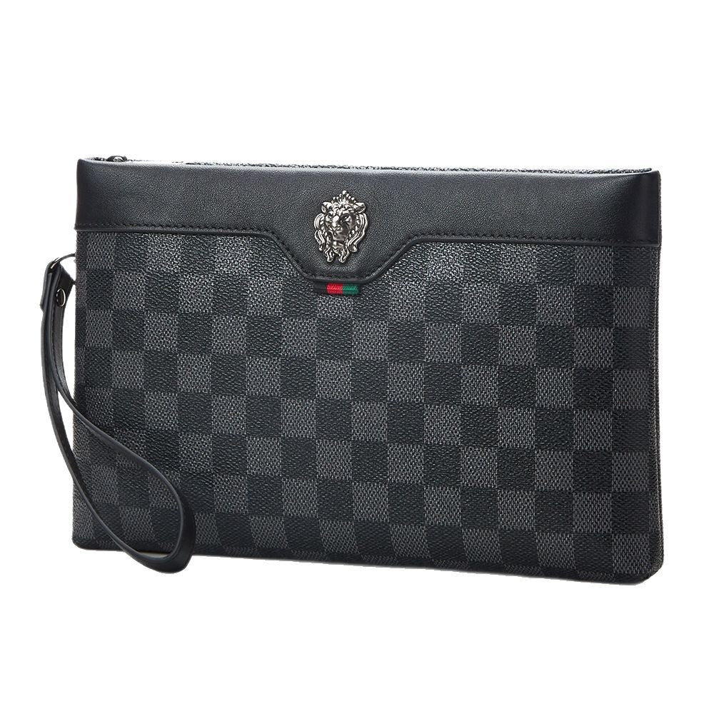 Men's Live Clutch Business Classic Plaid Men's Handbags