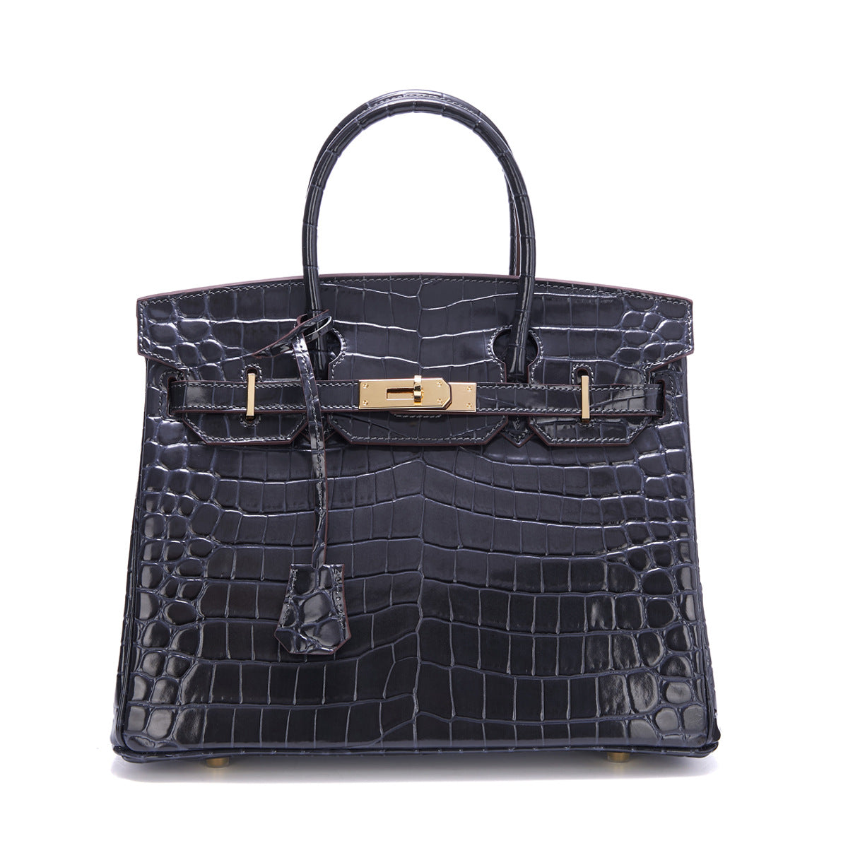 Women's Genuine Leather Crocodile Pattern Fashion Big Handbags