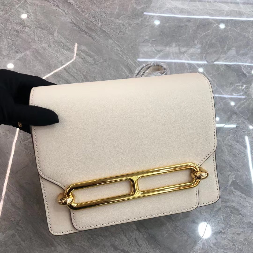 Women's Nose Lychee Pattern Cattlehide Leather Fashion Shoulder Bags
