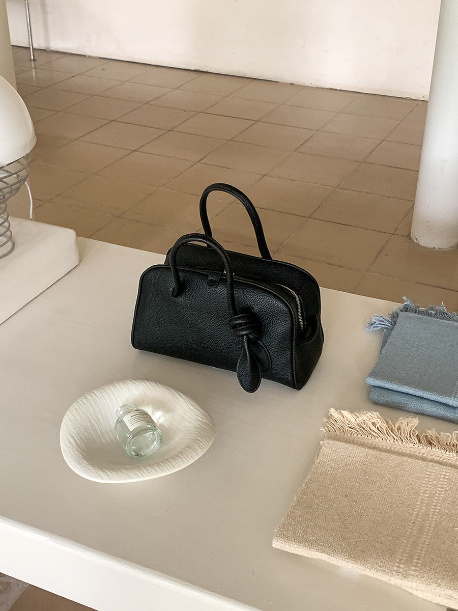 Women's Capacity Matte Leather Commuter Hand Niche Handbags