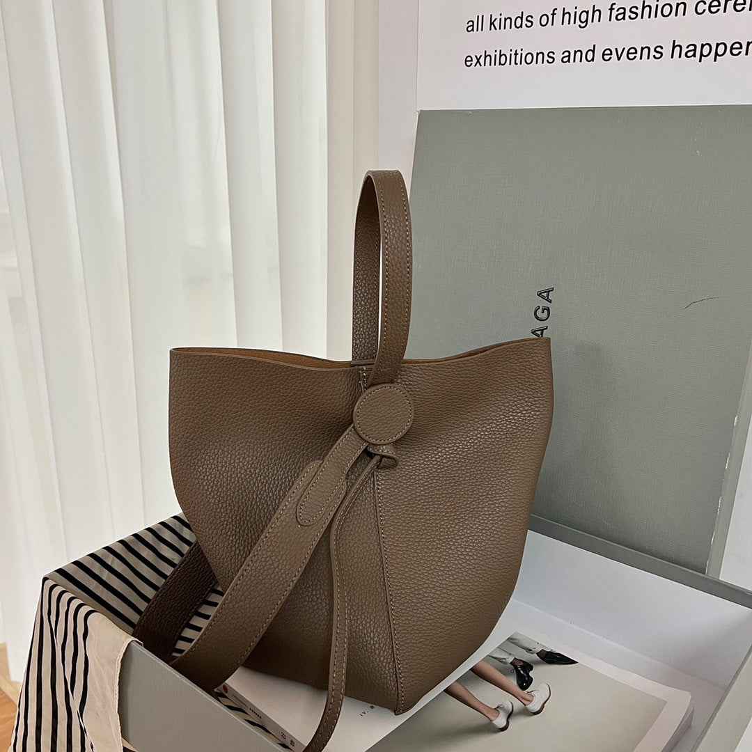 Women's Commuter Design High Sense Female Cowhide Shoulder Bags