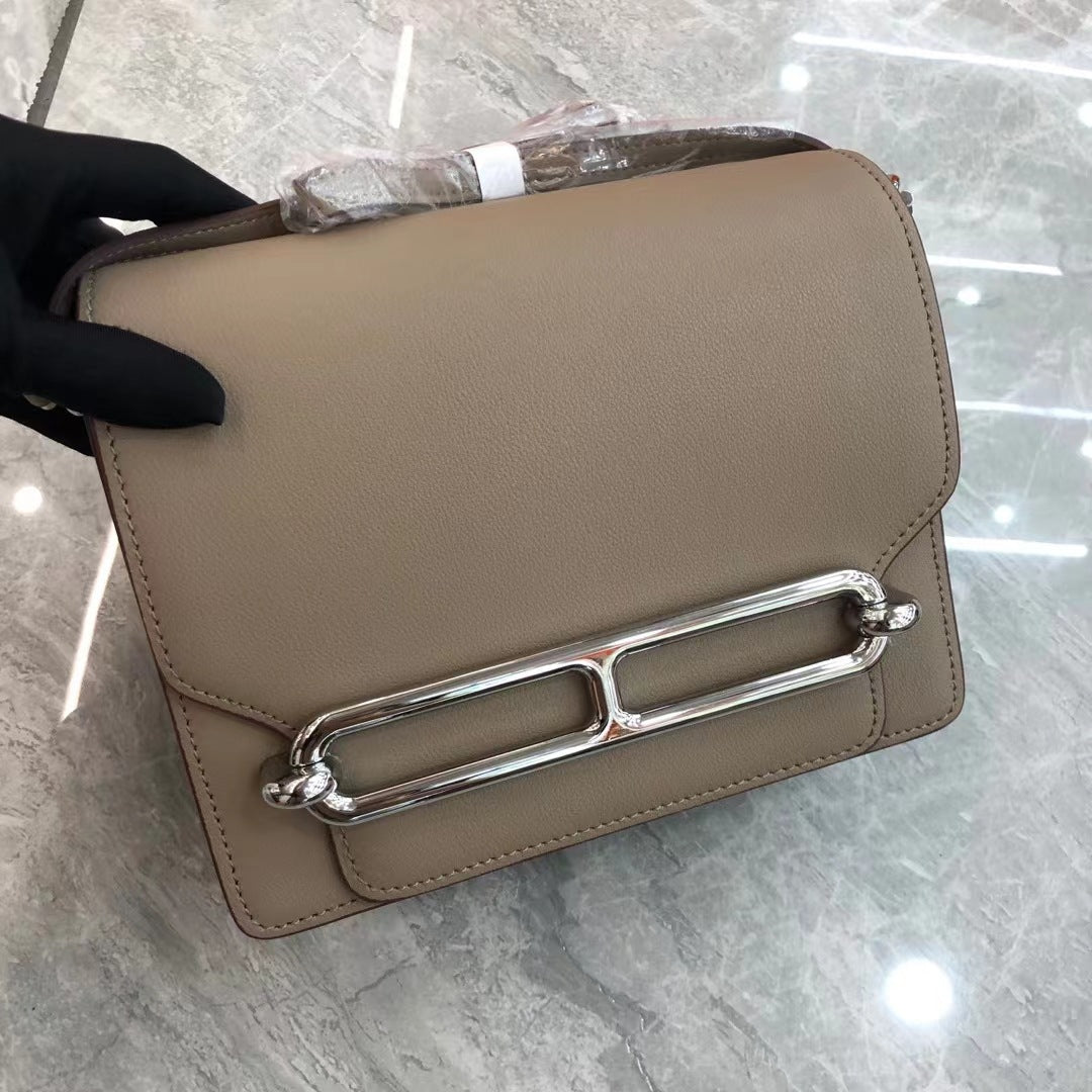 Women's Nose Lychee Pattern Cattlehide Leather Fashion Shoulder Bags