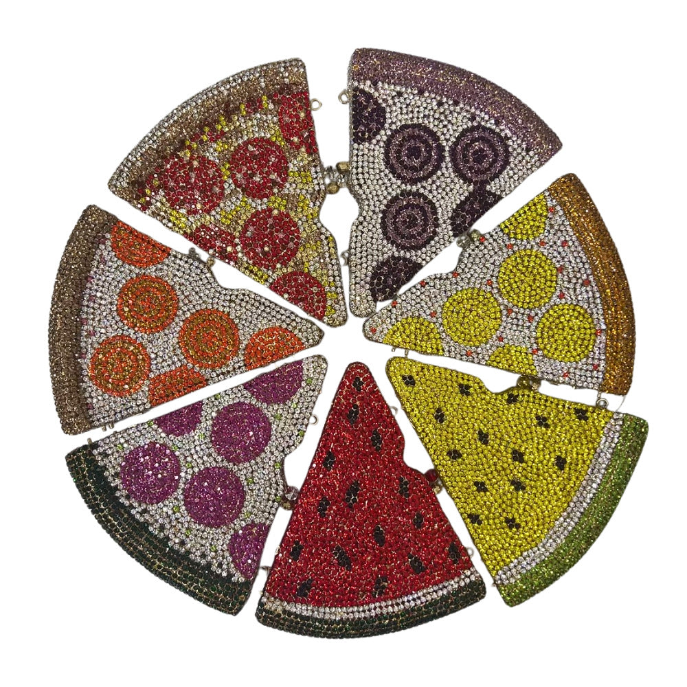 Strictly Selected Pizza Diamond Banquet Hand Bags