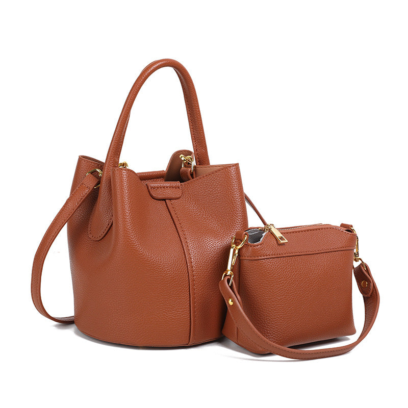 Women's Lychee Pattern High-grade Vegetable Basket Mother High Quality Handbags