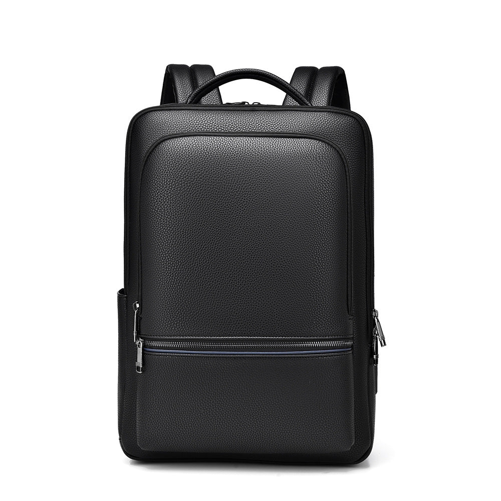 Men's Leather Business Large Capacity First Layer Backpacks