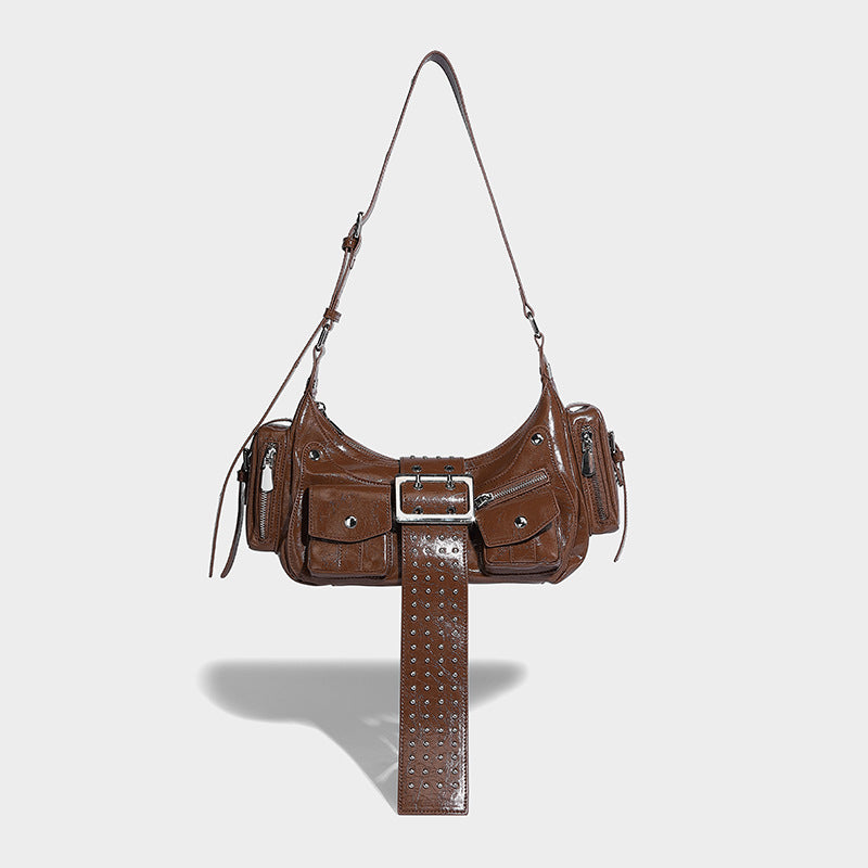 Trendy Underarm Motorcycle Niche Punk Hot Shoulder Bags