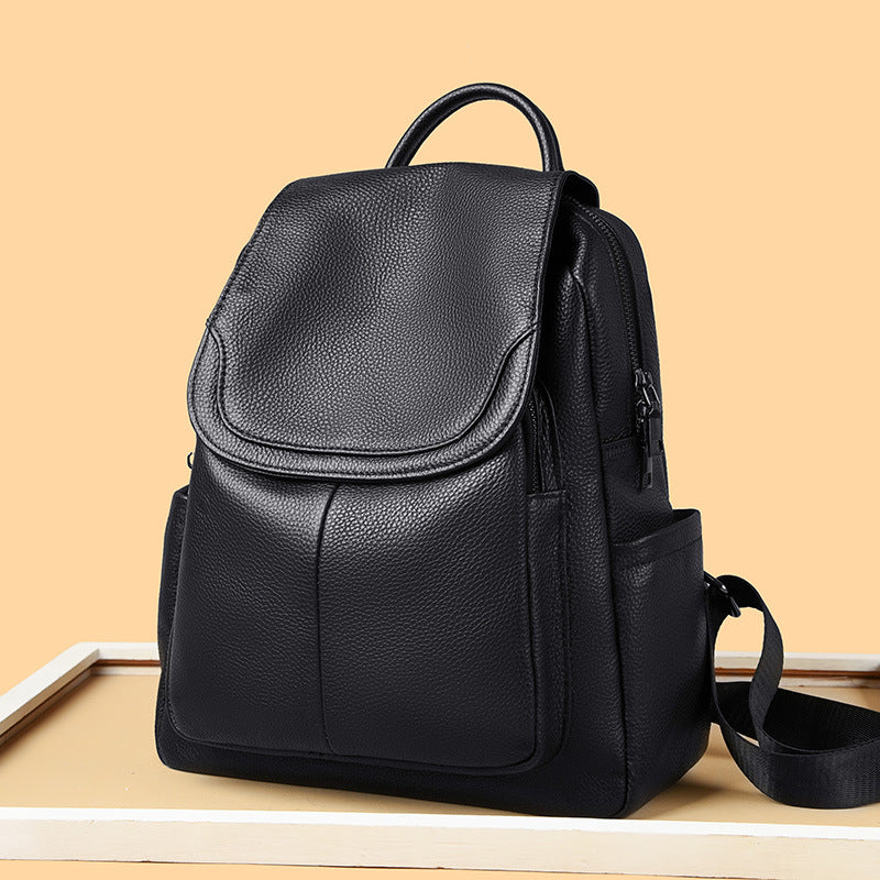 Beautiful Women's Leather Fashion First Layer Backpacks