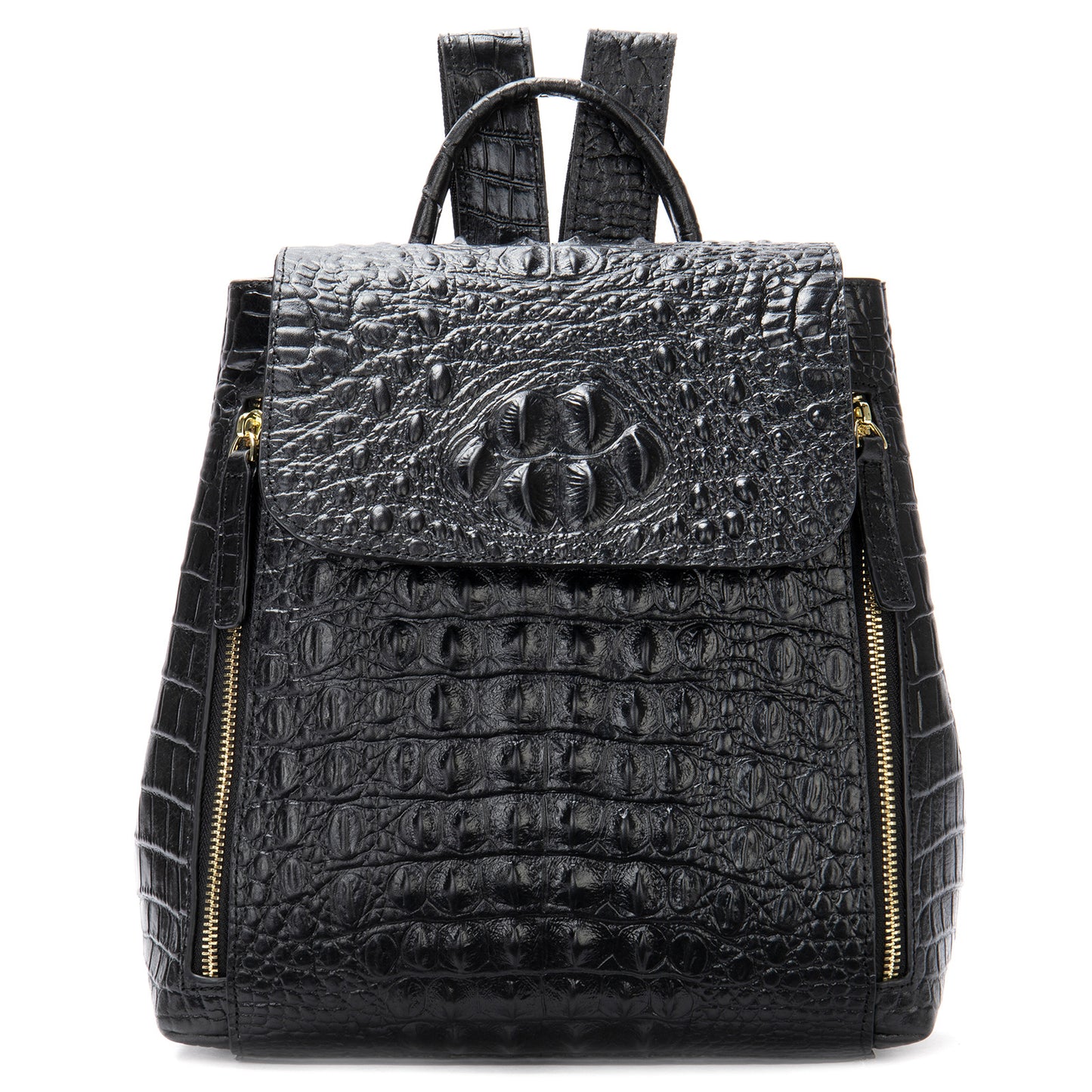 Women's Pattern Fashion Cattlehide Leather Genuine Large Backpacks