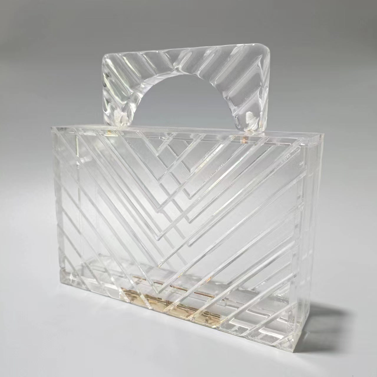 Women's Dinner Ice Crack Transparent Acrylic Evening Bags