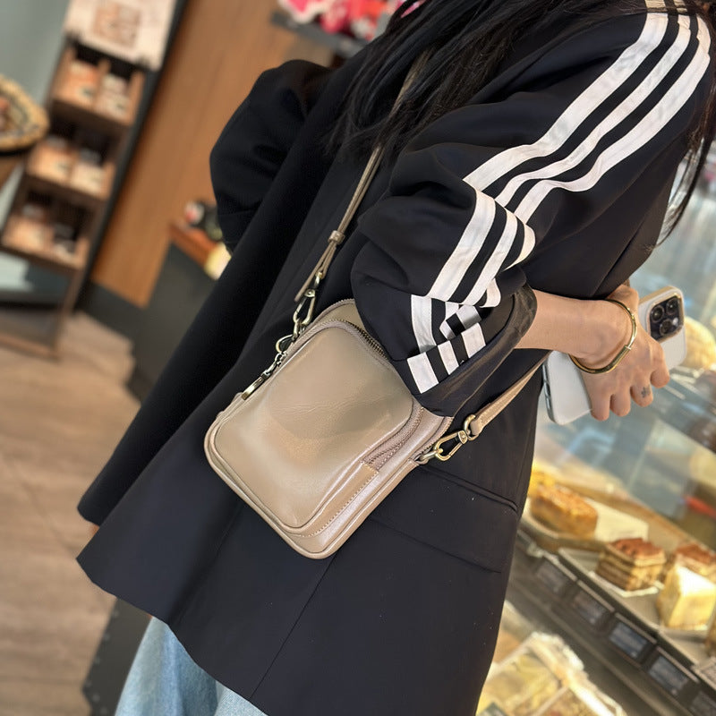 Women's Retro Korean Style Popular Soft Leather Shoulder Bags