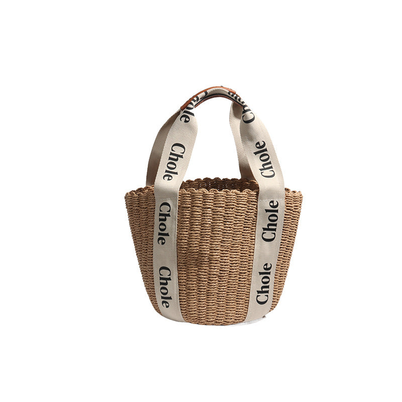 Letter Straw Seaside Holiday Large Capacity Shoulder Bags