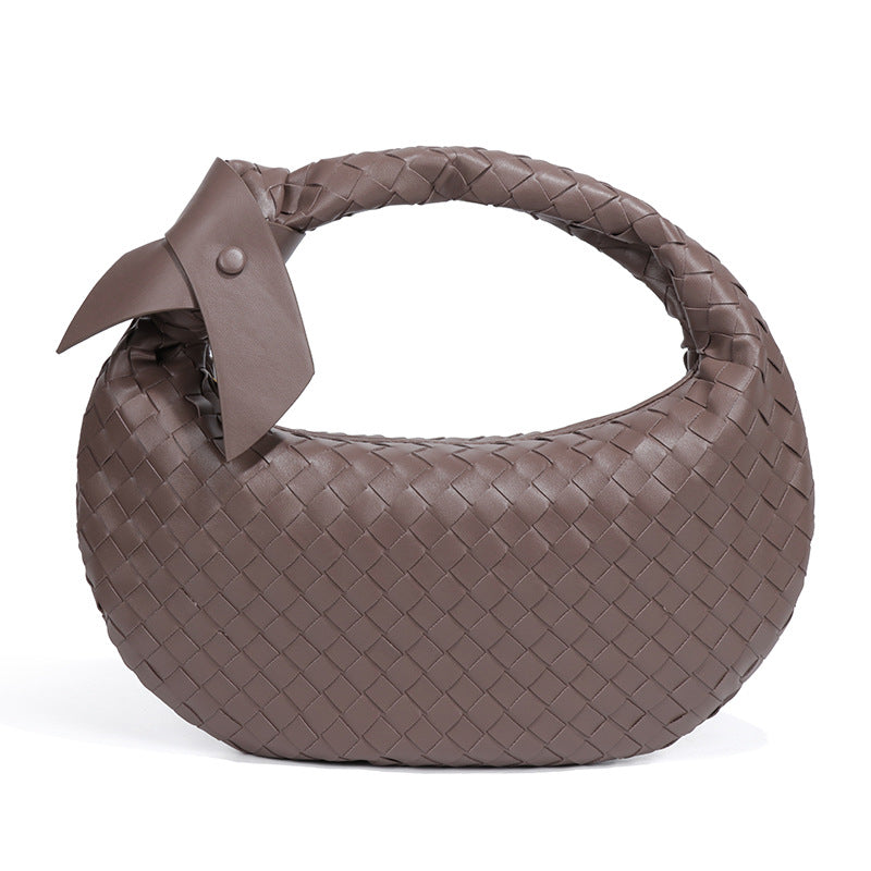 Women's Woven Fashion Knotted Round Large Capacity Handbags
