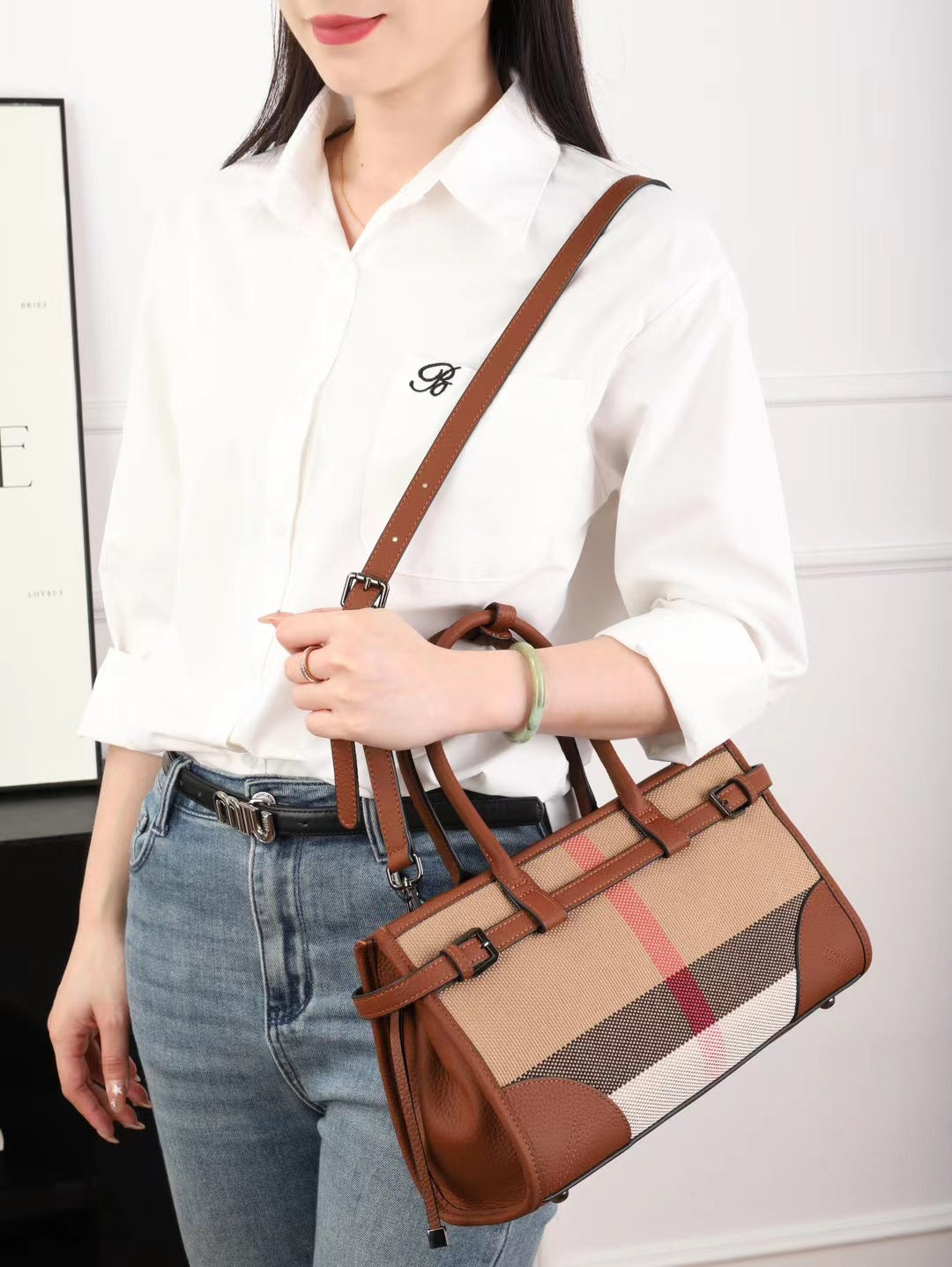 Women's Leather Niche Genuine Layer Cowhide Tops Handbags