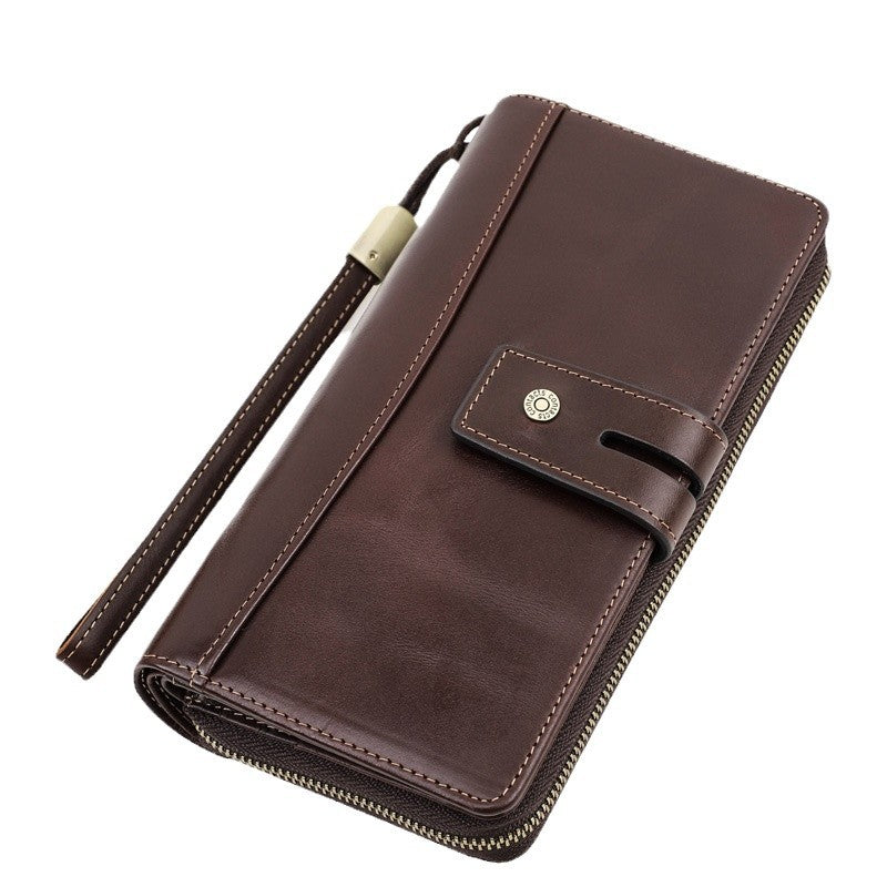 Black Angel Fashion Leather For Man With Wrist Men's Wallets