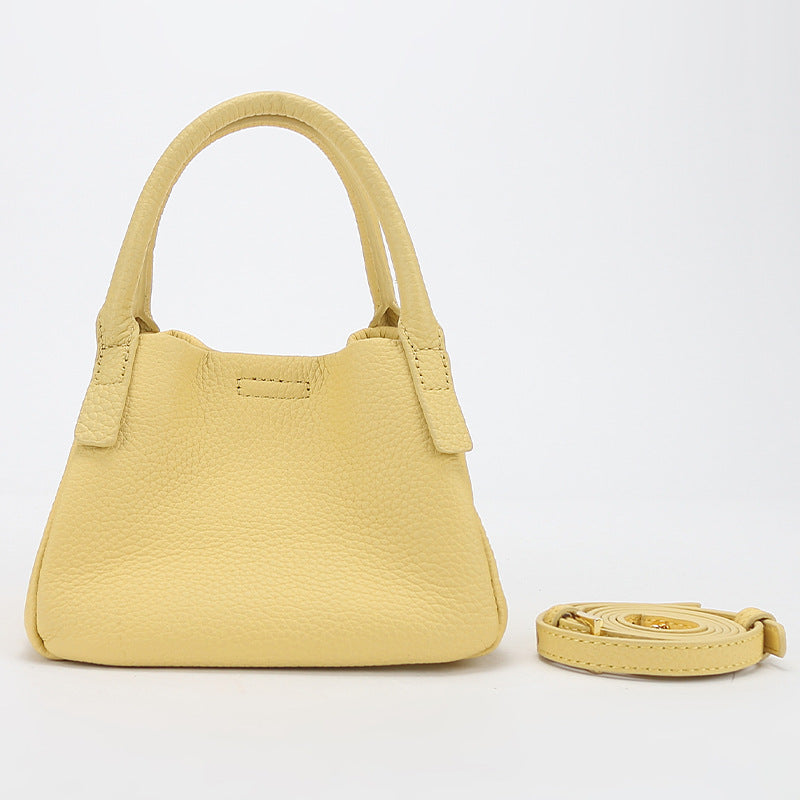 Leather Vegetable Basket Niche High-grade Fashion Bags
