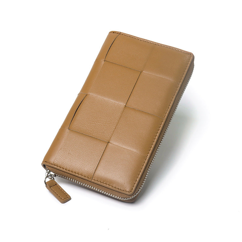 Women's Long Genuine Leather Large Capacity Sheepskin Ladies Wallets
