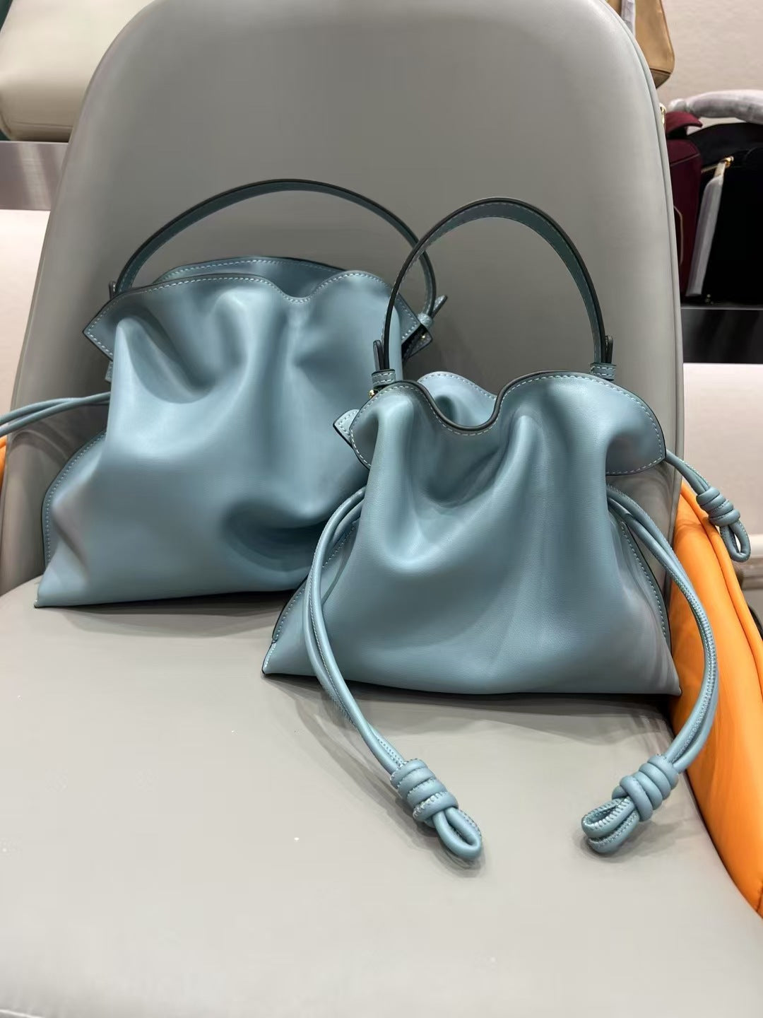 Women's High-grade Portable Lucky Drawstring Soft Leather Crossbody Bags