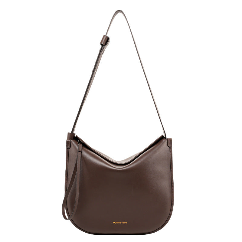 Women's Large Capacity Commuter Versatile Underarm Cowhide Shoulder Bags