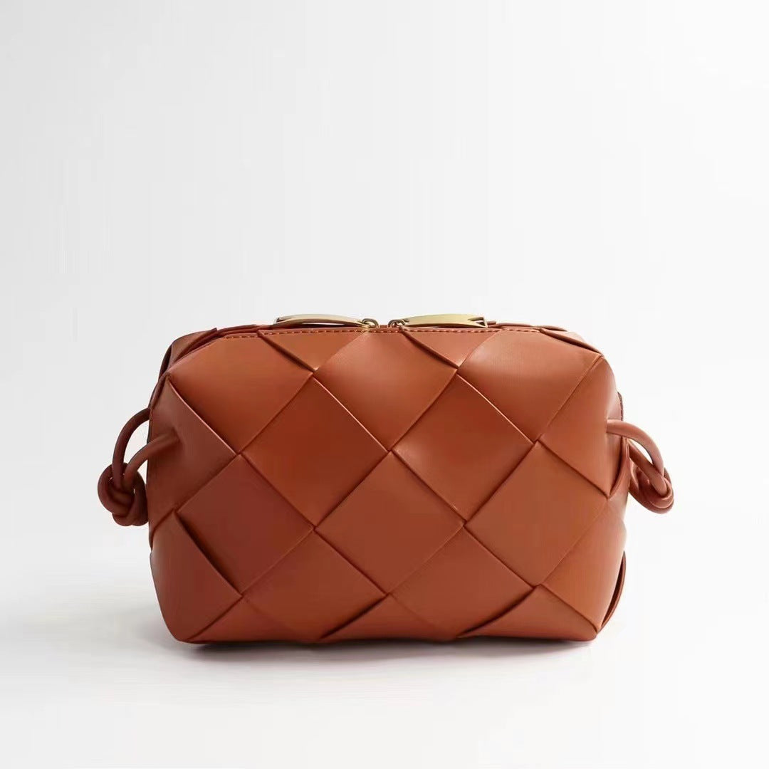 Classic Style Rhombus Portable Woven Box Bags