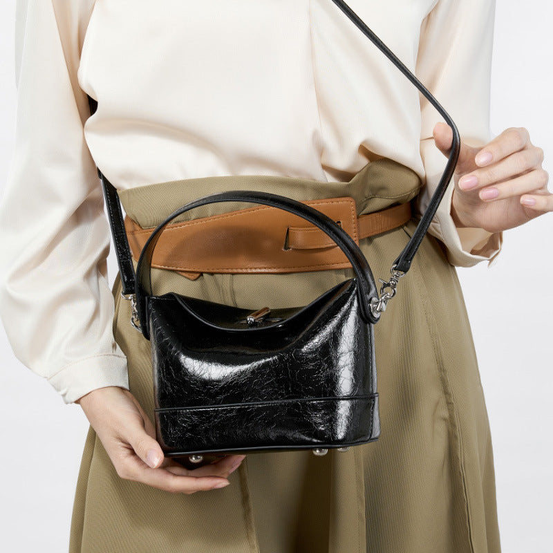 Women's Layer Cowhide Portable Spring Light Luxury Crossbody Bags