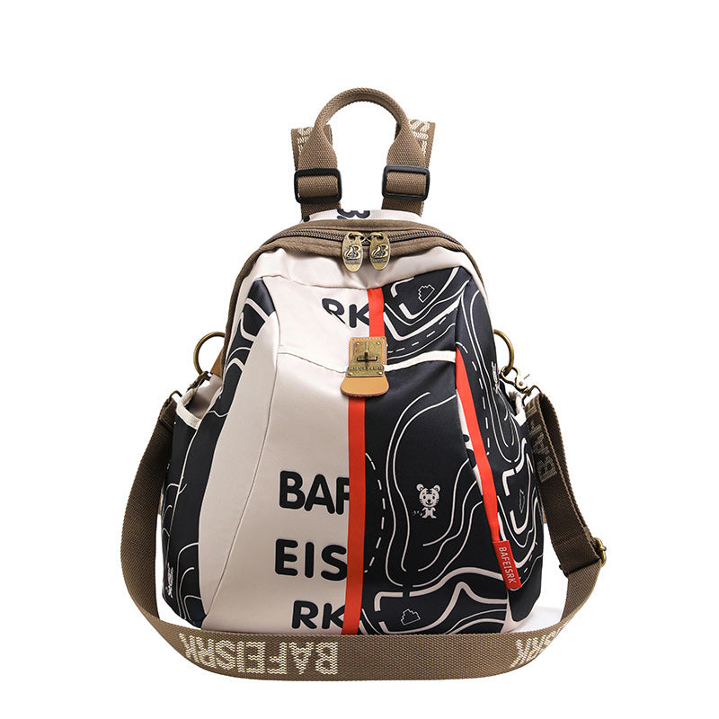 Printed Oxford Cloth National Fashion Large Backpacks