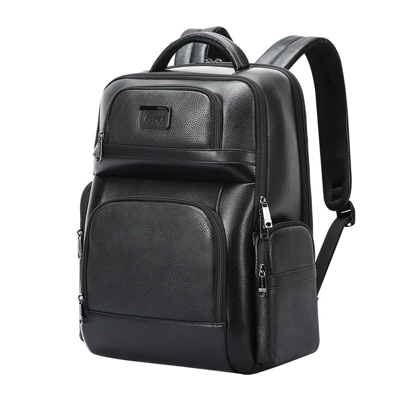 Men's Large Capacity First Layer Cowhide Business Backpacks