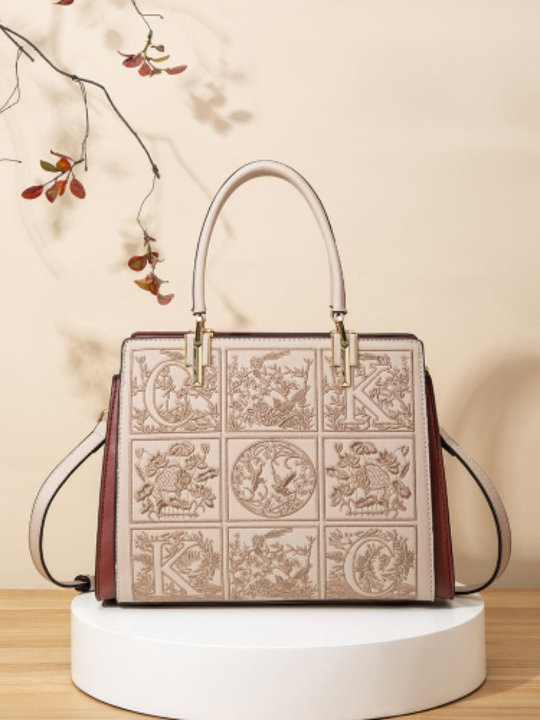 Women's Mother Embroidered Fashion Large Capacity Wedding Shoulder Bags