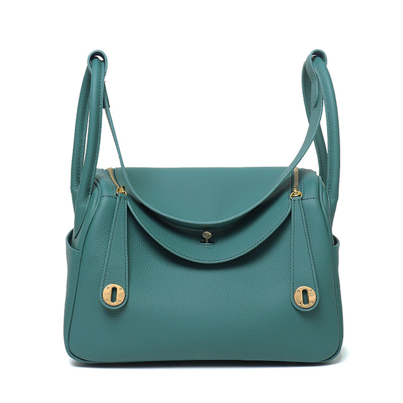 Layer Cowhide Lychee Pattern Lindy Doctor Genuine Leather Crossbody Bags