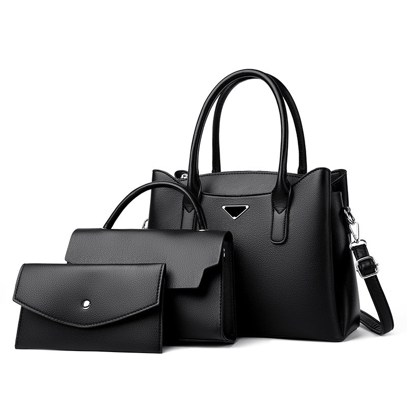 Women's High-grade Three-piece Versatile Large Capacity Commuter Handbags