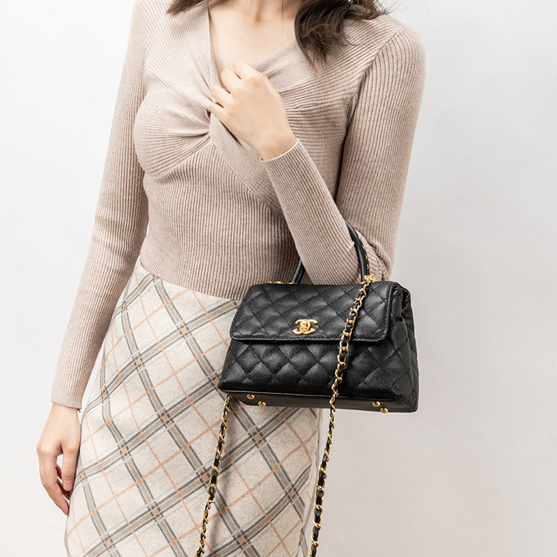 Women's Classic Style Rhombus Chain High Sense Handbags