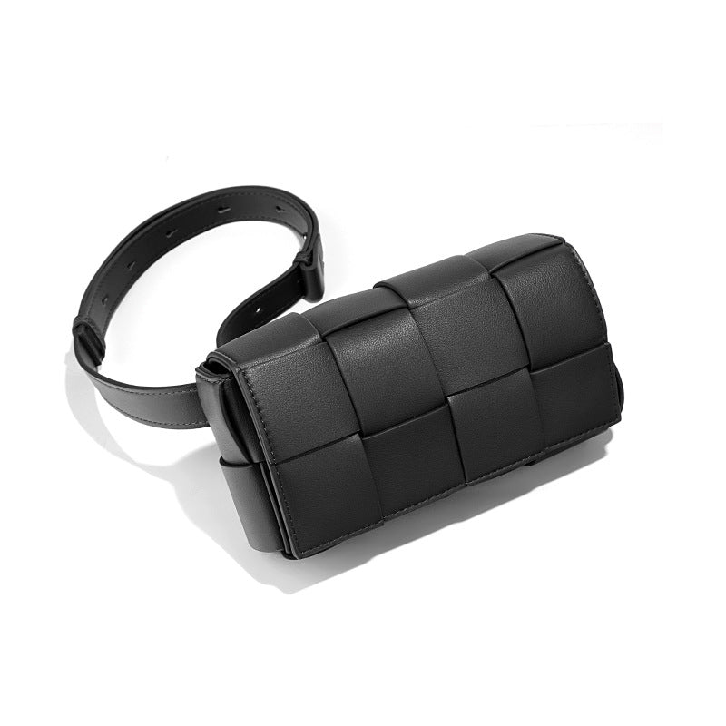 Women's Leather Woven Pillow Fashion Candy Color Shoulder Bags