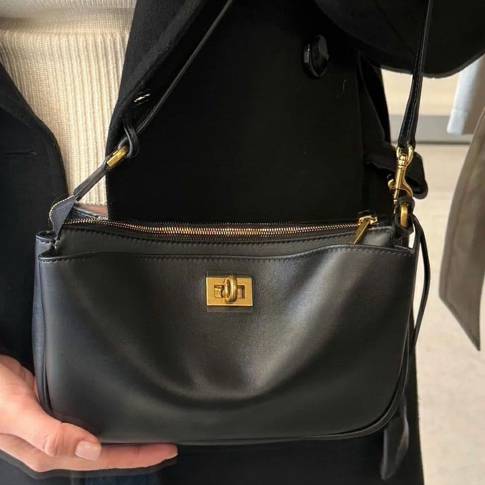 Women's Premium Vintage First Layer Cowhide Mahjong Shoulder Bags