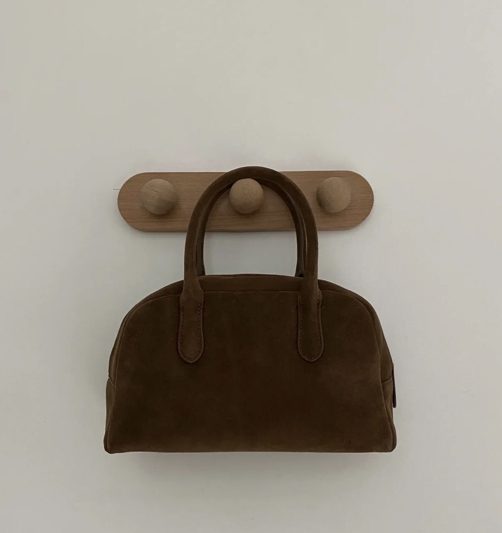 Women's Capacity Of Genuine Leather Portable Boston Crossbody Bags