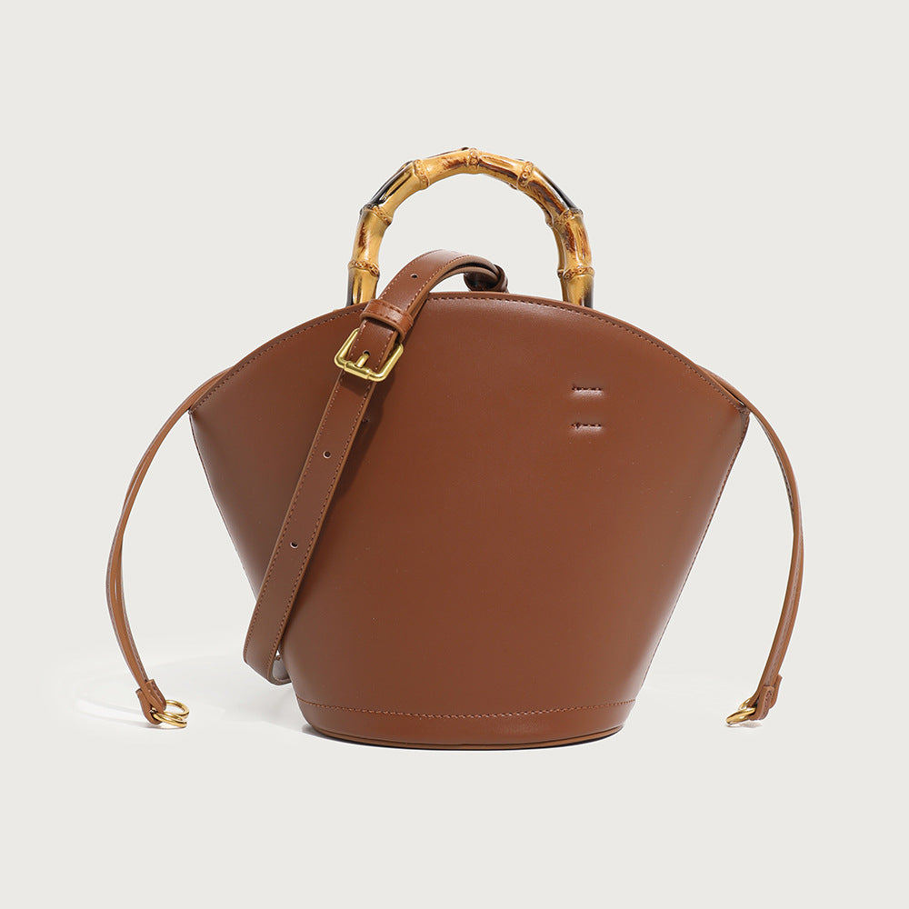 Women's Portable Bamboo Simple High Sense Design Handbags