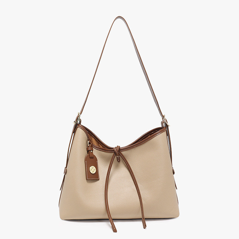Women's High-grade Large Capacity First Layer Cowhide Armpit Bags