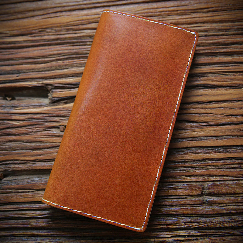 Men's Italian Long Genuine Leather First Layer Men's Wallets