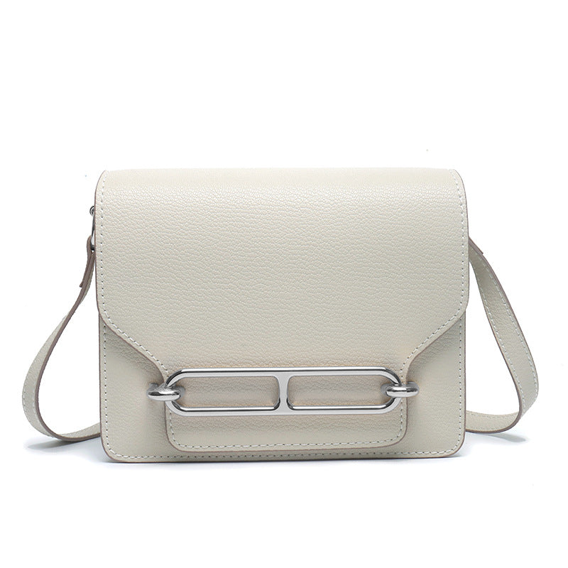 Women's Pig Nose Genuine Leather Stewardess Simple Crossbody Bags