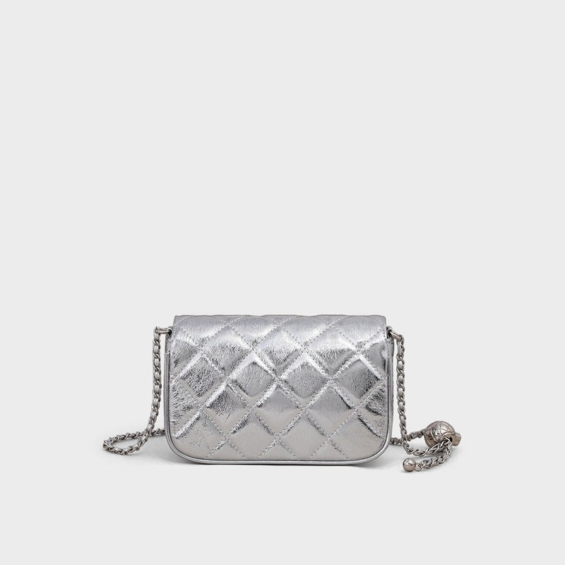Autumn Chain Sier High Sense Genuine Crossbody Bags