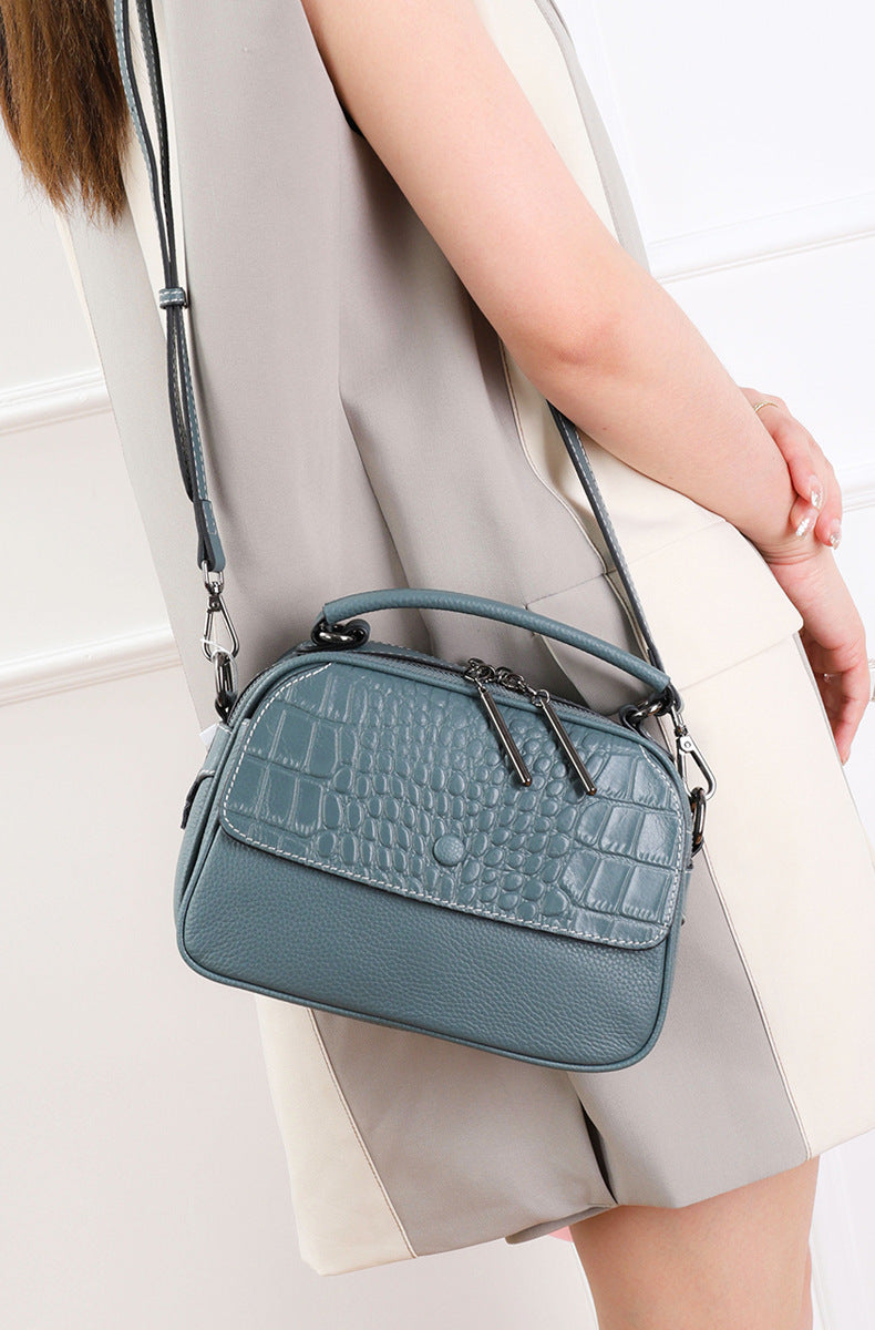 Women's Genuine Leather High Sense Elegant Crocodile Handbags