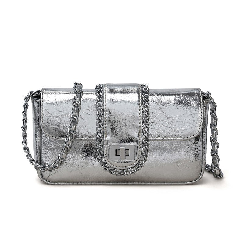 Women's Chain Saddle Mini Underarm Autumn Genuine Crossbody Bags