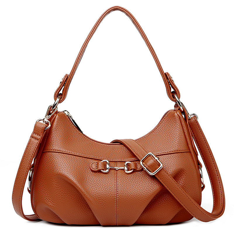 Women's Fashion Soft Leather Simple For Elders Crossbody Bags