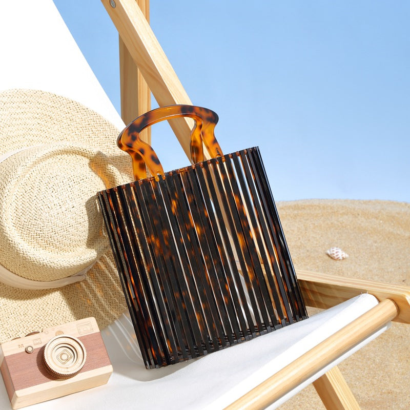 Vintage Weave Stylish Beach Basket Simple Evening Bags