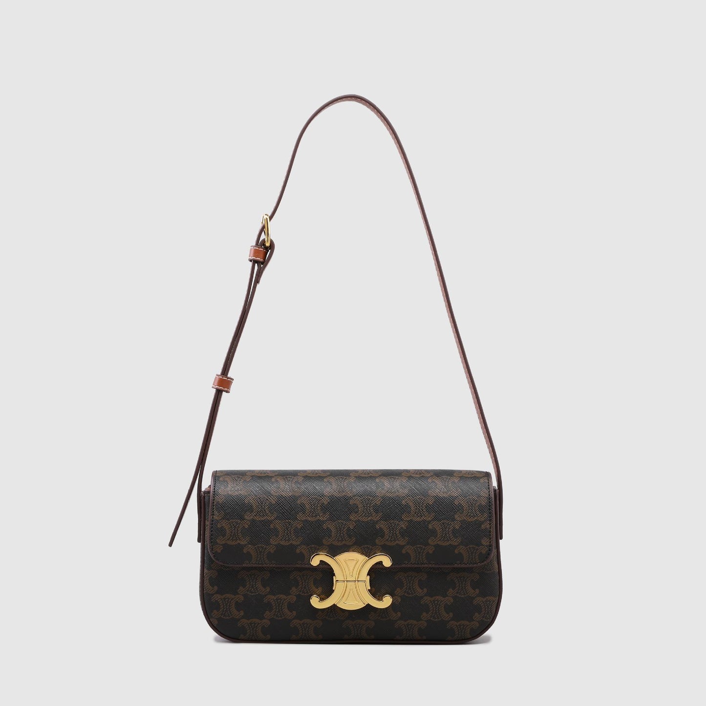 Women's Genuine Leather Arc Baguette Retro Classic Armpit Bags