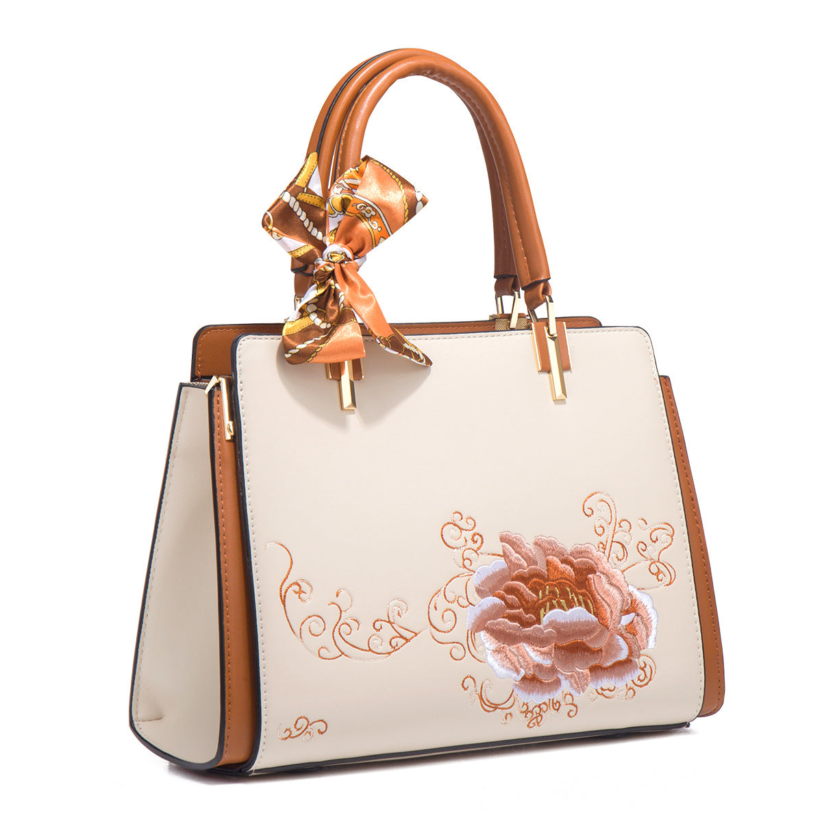 Women's Day Gift Embroidery Chinese Style Large Capacity Portable Lady Handbags