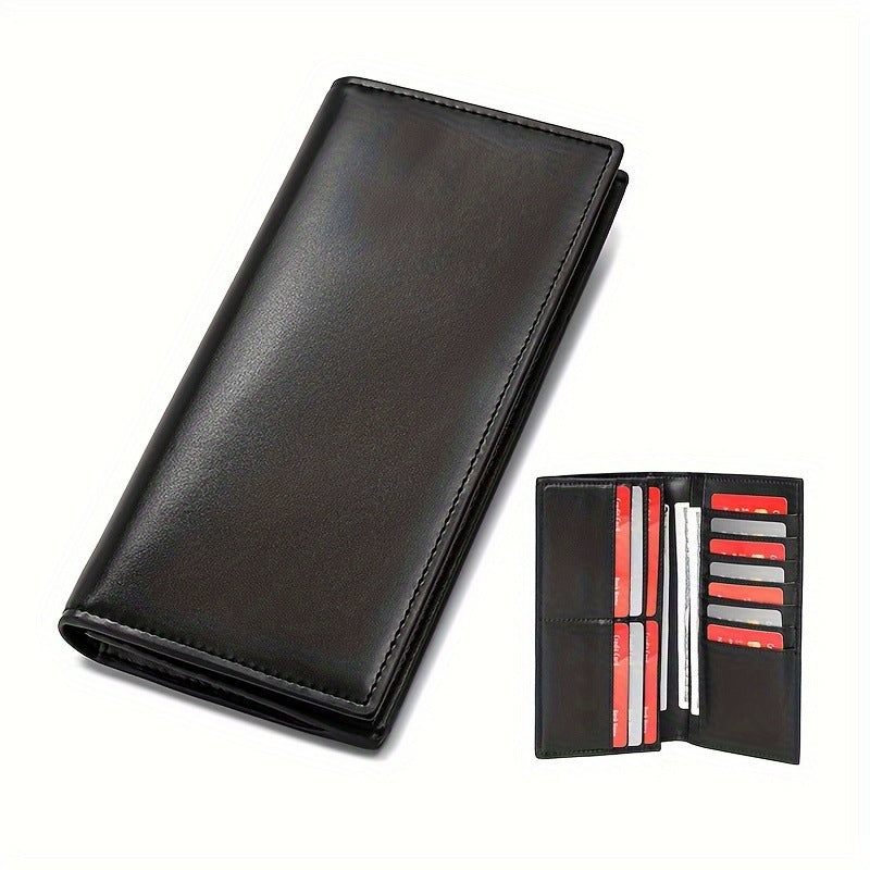 Men's Elegant Leather Long Cowhide Clutch Men's Wallets