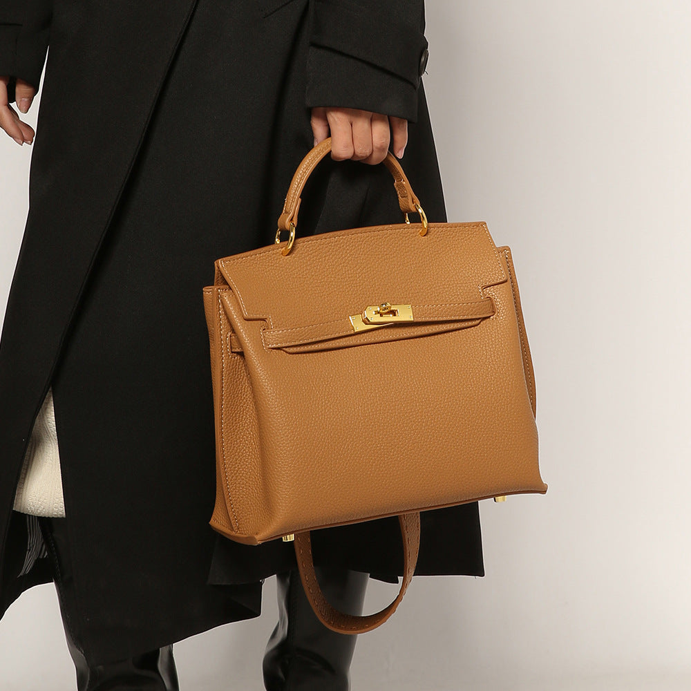 Retro Fashion Texture Portable Kelly Trendy Handbags